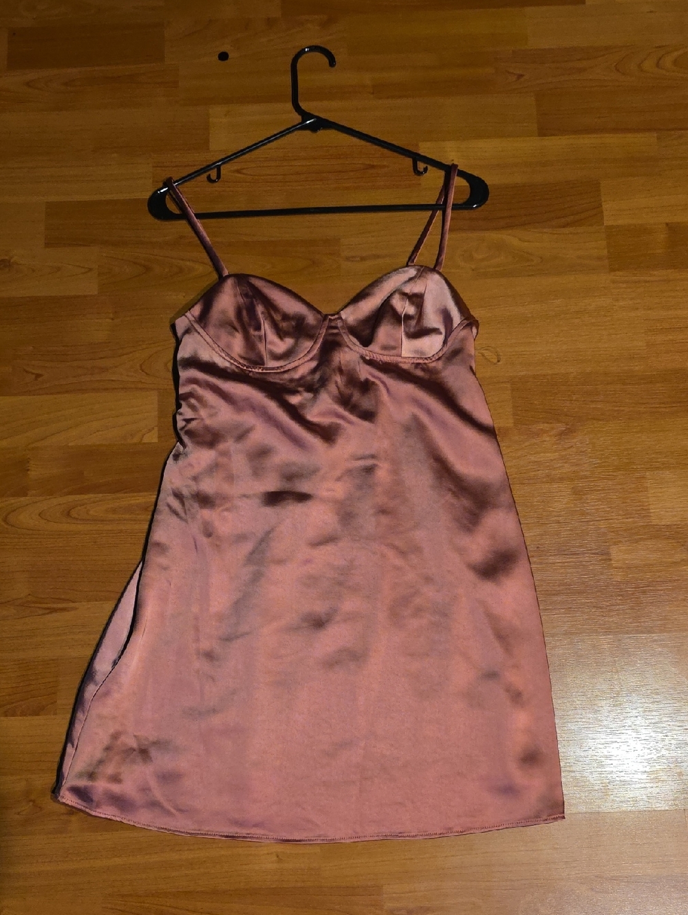 wild fable Rose Satin Mini Slip Dress